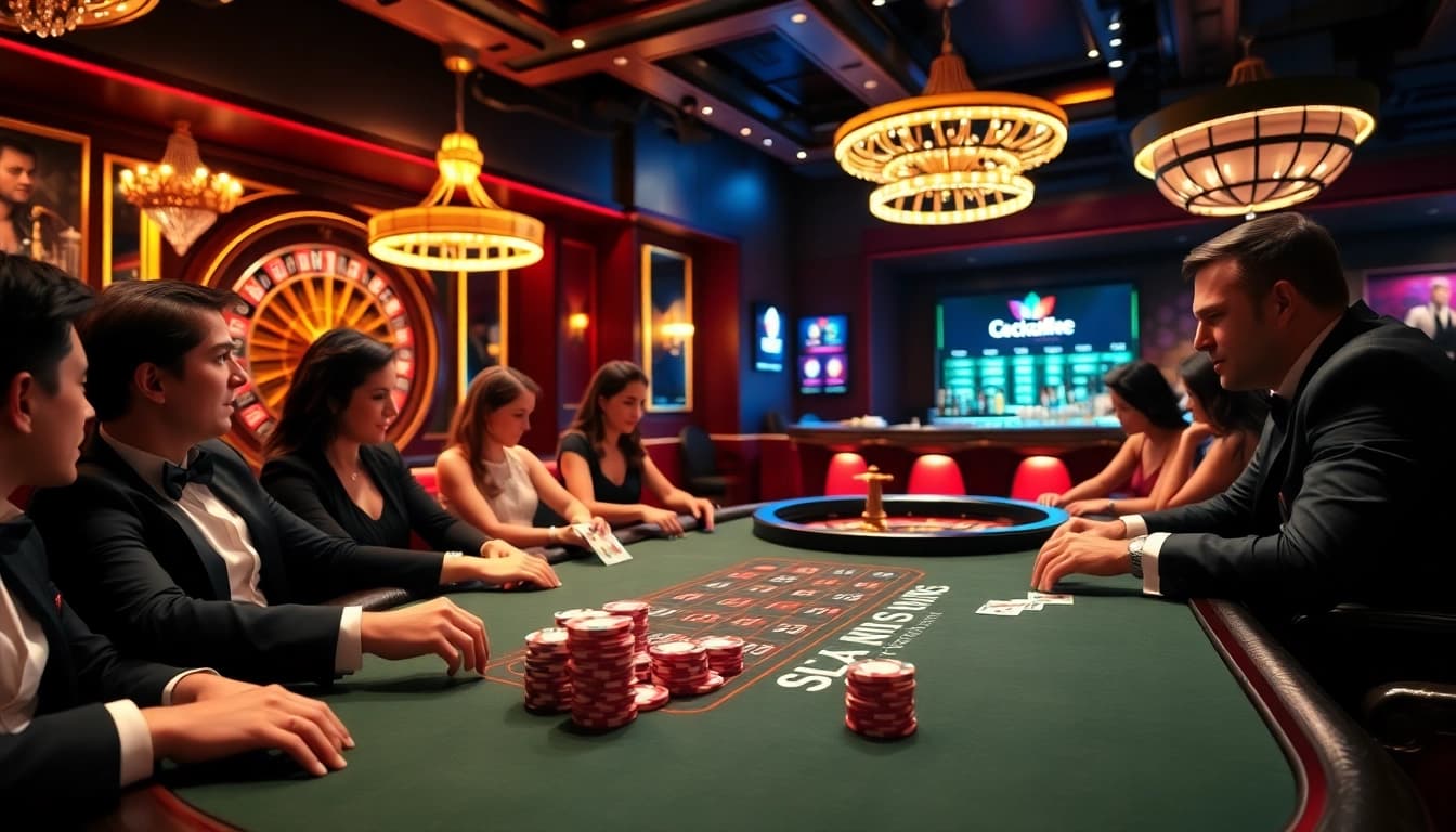 Engaging poker game visualizing thrilling bets at https://rr8888.in.net/, showcasing luxury casino elements.