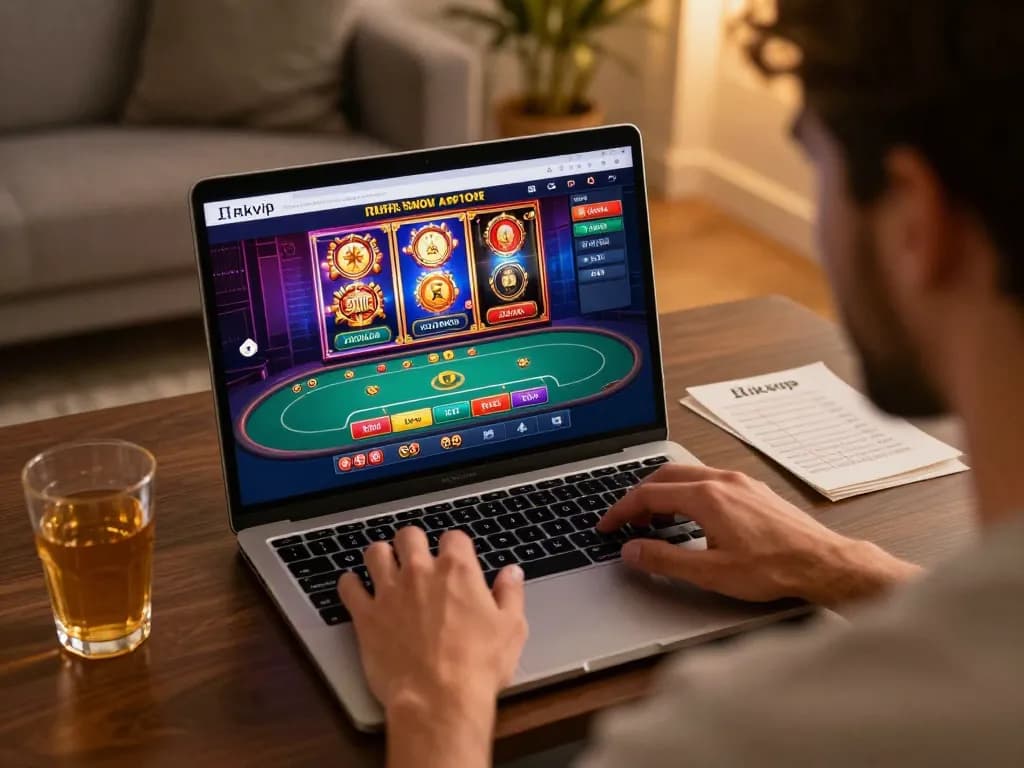 Engaging in thrilling gameplay on rikvip gaming platform from the comfort of home