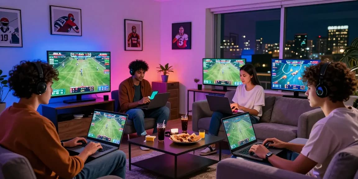 Friends engaging in online sports betting on JBO's vibrant platform, highlighting dynamic gaming atmosphere at https://jbo.center.