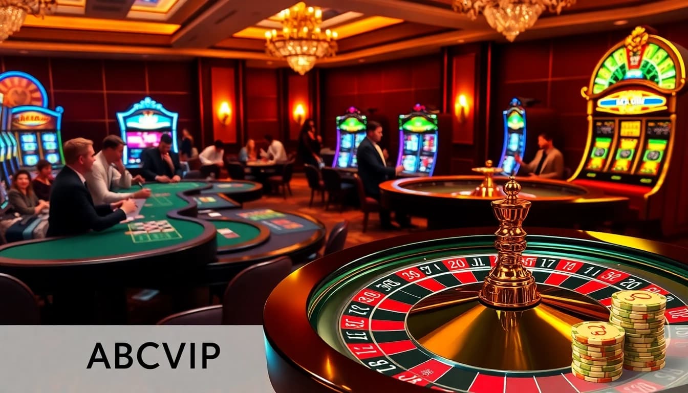 Experience premium gaming excitement at https://abcvip.baby with vibrant casino visuals showcasing thrilling roulette and poker.