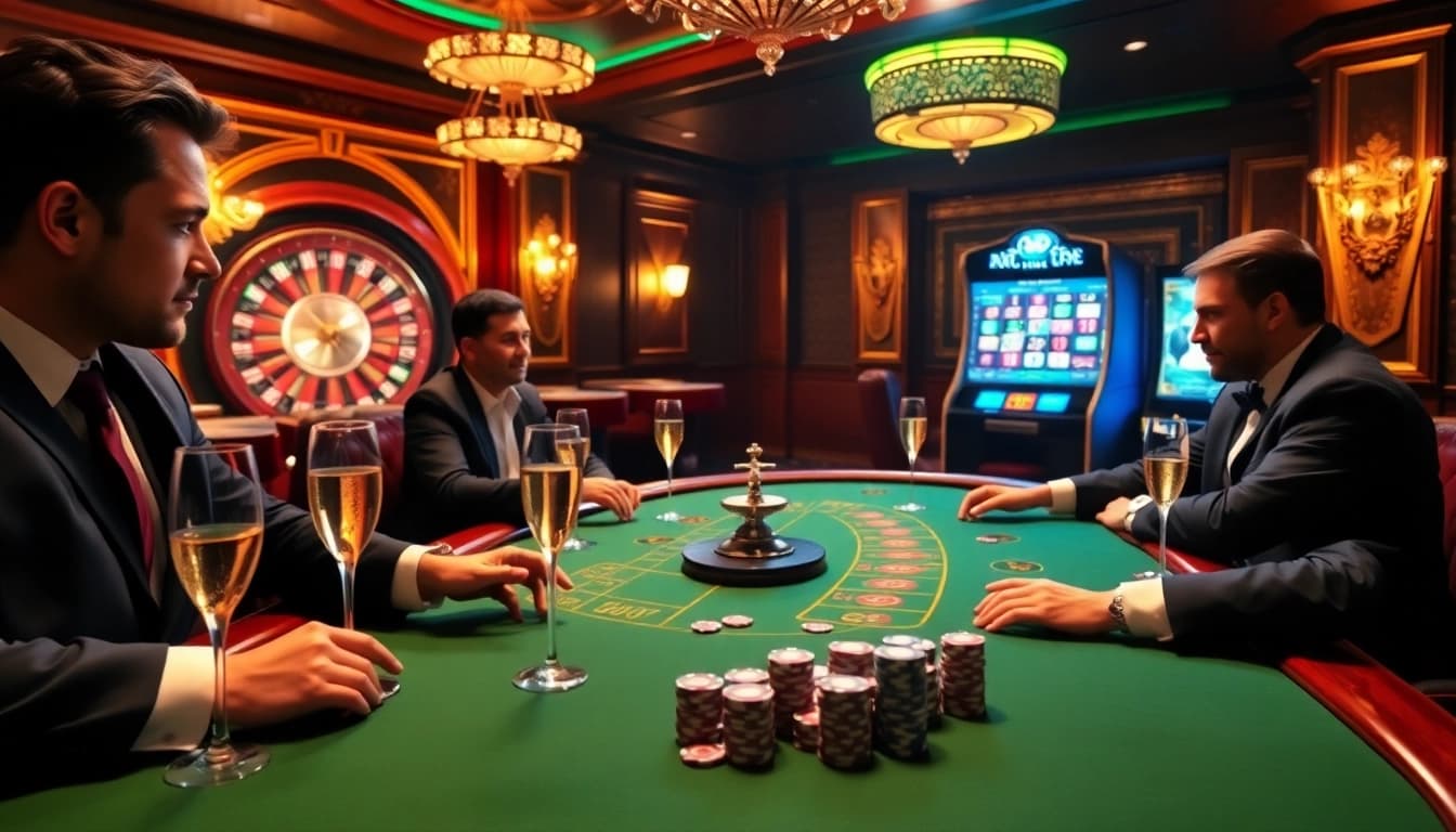 Experience the excitement at AU88. com with vibrant casino scenes filled with poker chips and glamour.