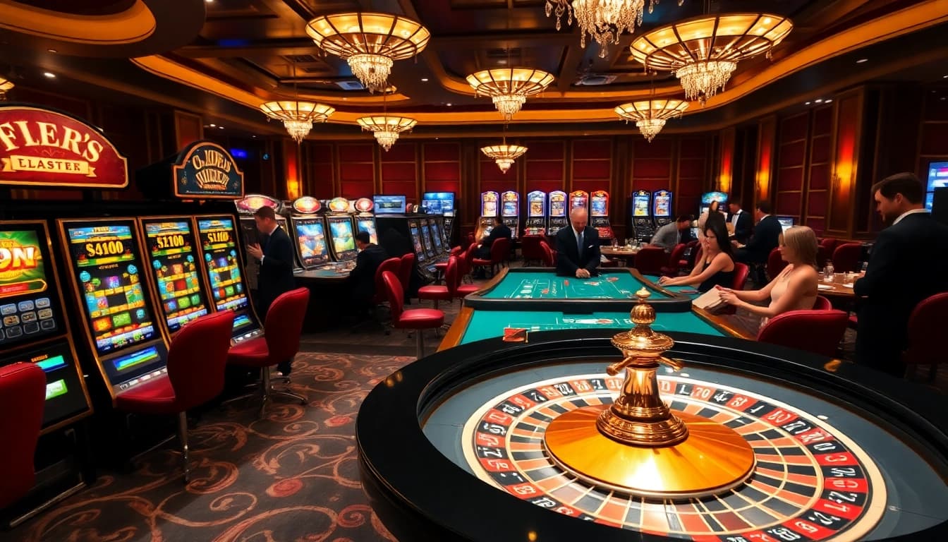 Engage with thrilling gameplay and vibrant atmosphere at https://188v.bz/, featuring a roulette table and colorful casino elements.