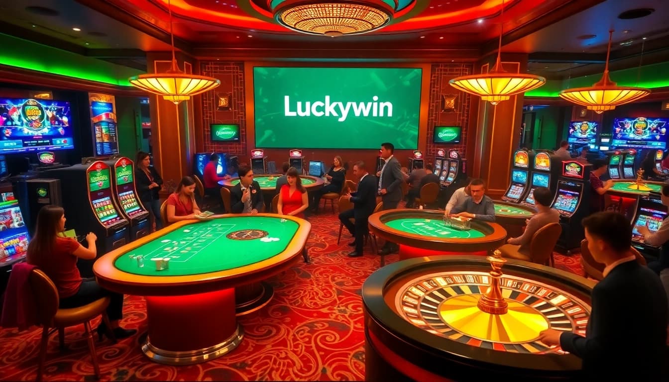 Experience the excitement of gaming at Luckywin's vibrant casino.
