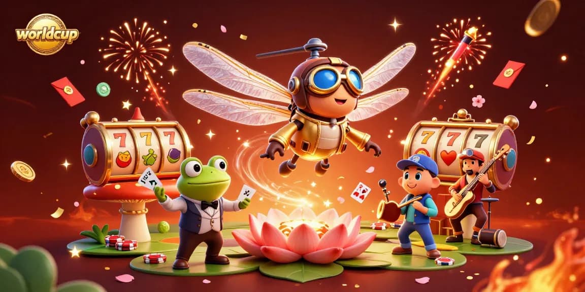 Experience the thrilling worldcup atmosphere with dynamic casino action and vibrant characters.