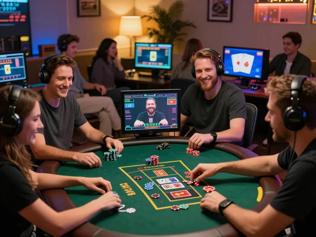Players enjoying live dealer games on their devices at man88 online casino, experiencing excitement and engagement.