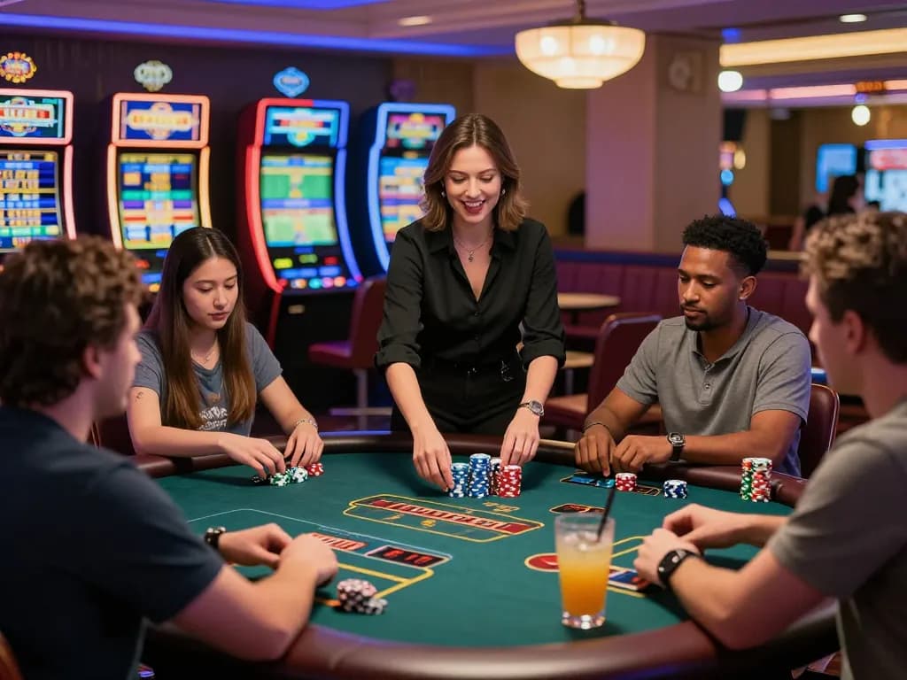 Players enjoying interactive games at Onbet.com live casino, showcasing excitement and vibrant atmosphere for 2026.