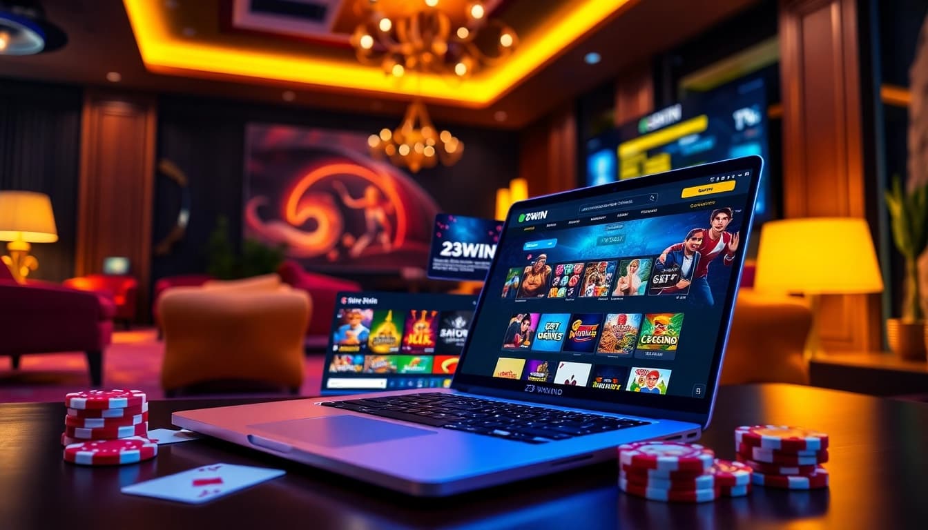 Experience the vibrant online casino environment of 23WIN showcasing diverse gaming options.