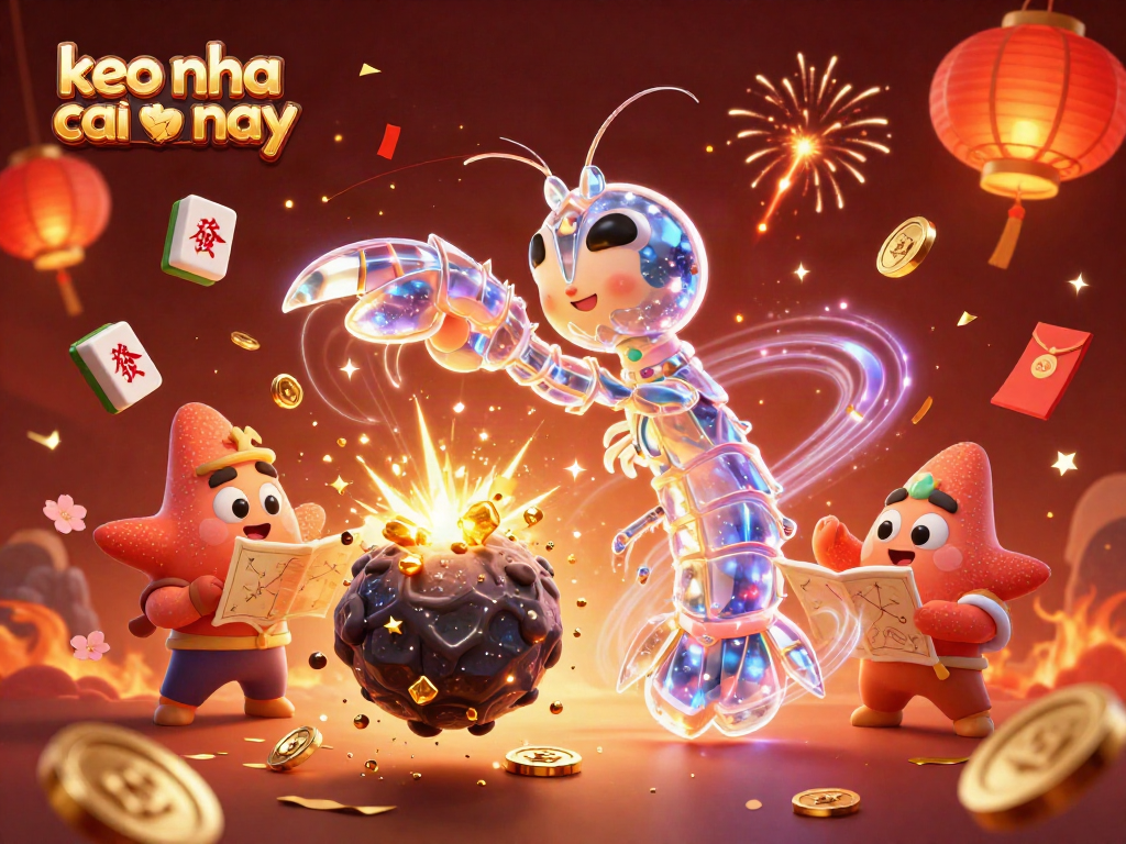 Engage in live betting with keo nha cai hom nay as vibrant gems and coins burst from the digital scene.