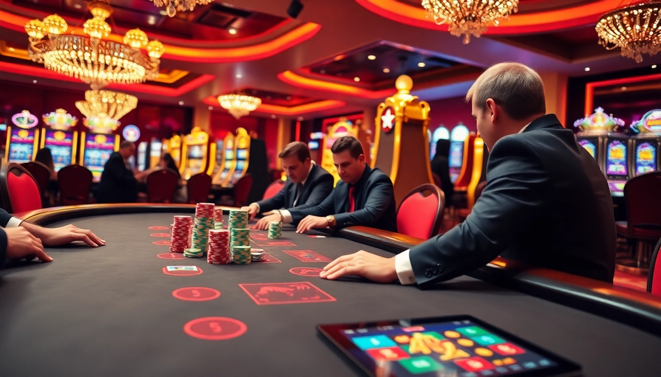 Experience thrilling wins at https://ww88.directory/ with vibrant casino scenes featuring poker tables and slot machines.