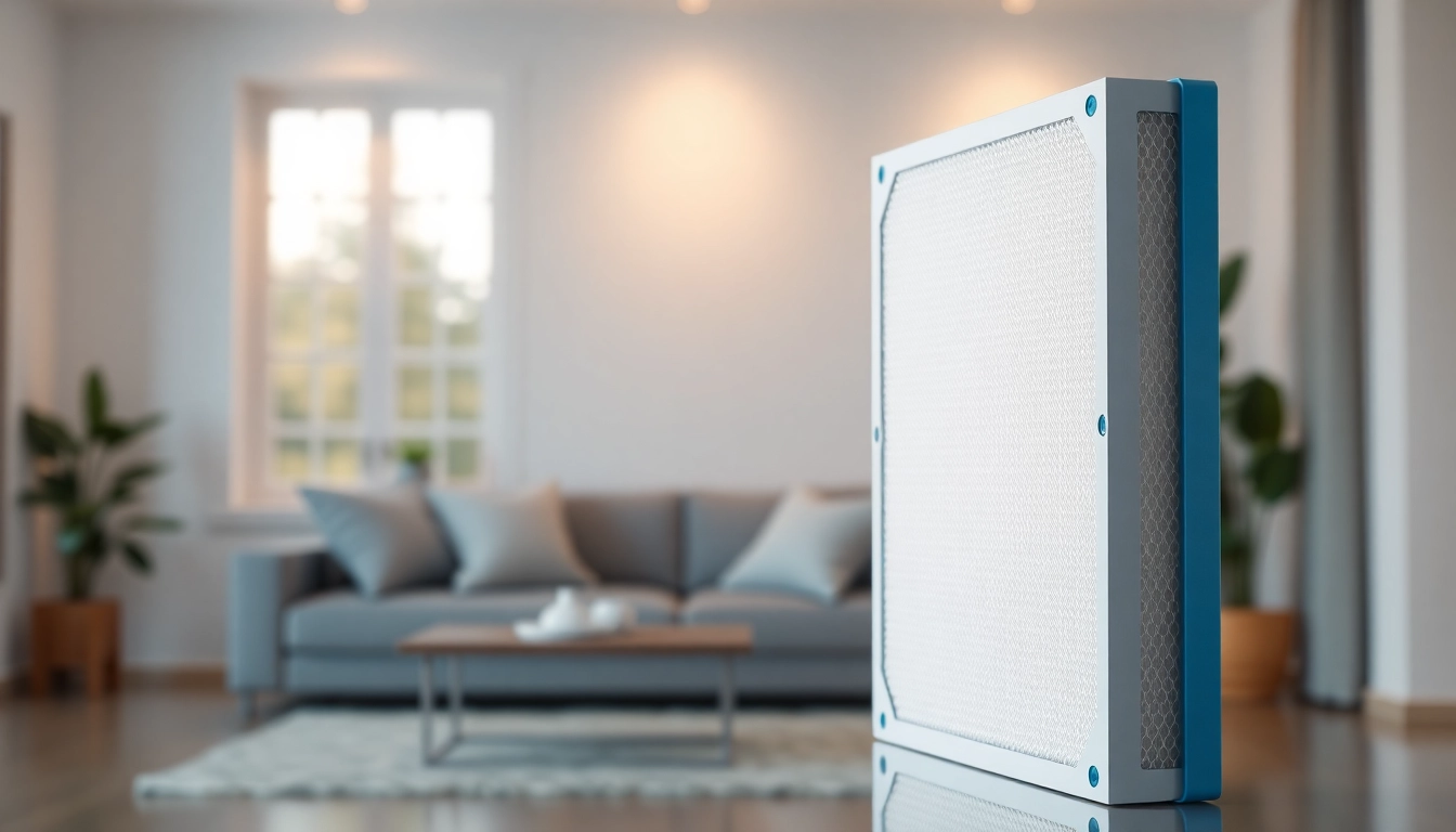 Showcasing a hepa filter with detailed texture in a clean home setting.