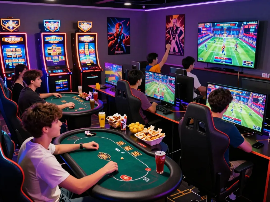 Exciting gaming scene at 789club showcasing players enjoying various online games.