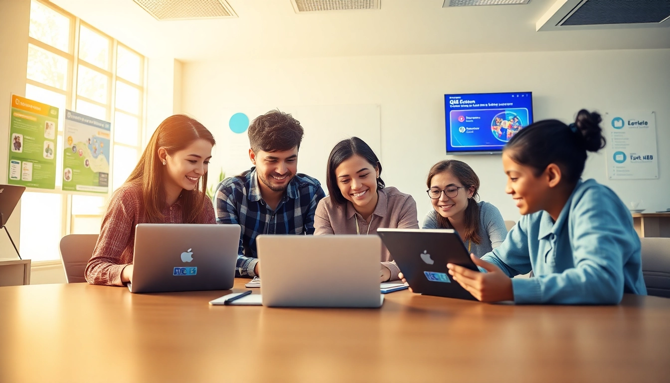 QQ88 Education engaging digital classroom with diverse learners and technology.
