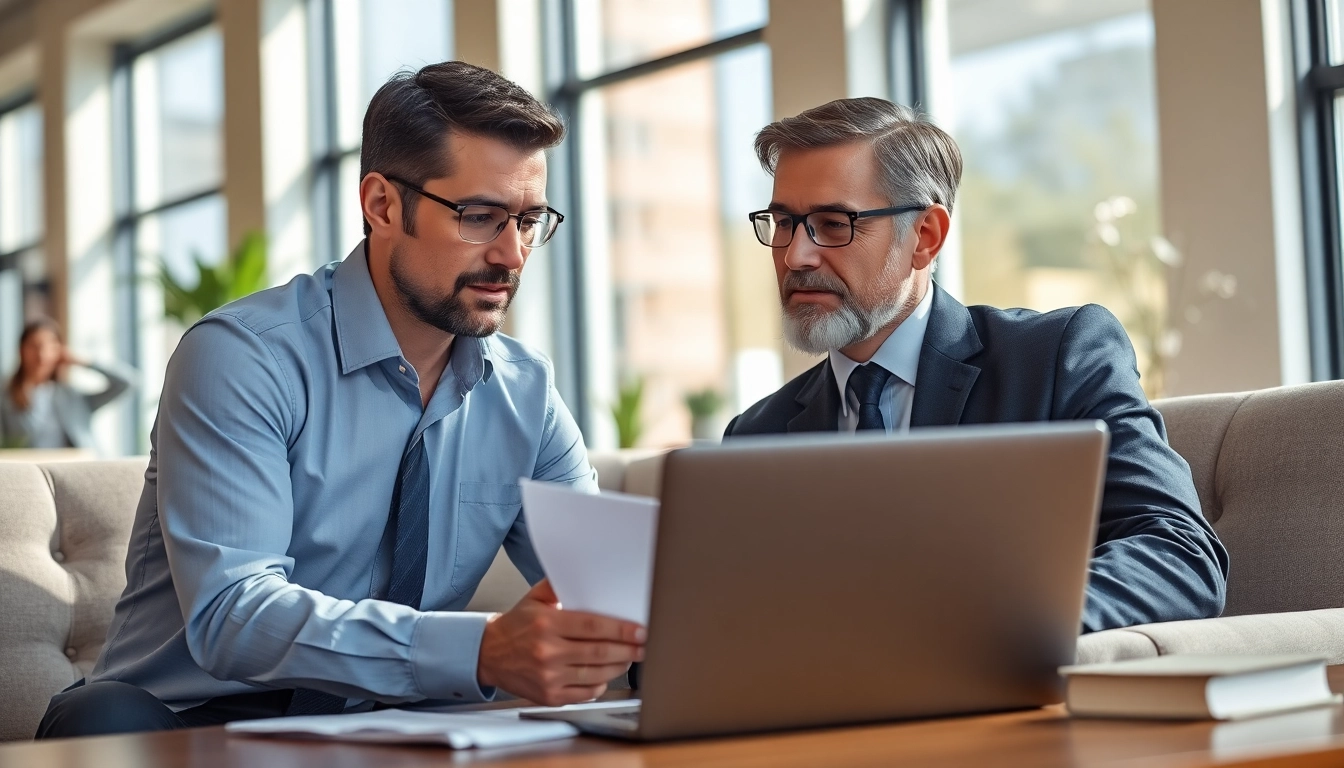 Engaged Clearwater truck accident lawyer consulting with a client in a modern office.