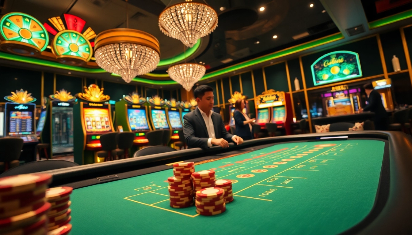 Experience thrilling gameplay at https://hz88.blue/ with an exciting baccarat table and vibrant slot machines.