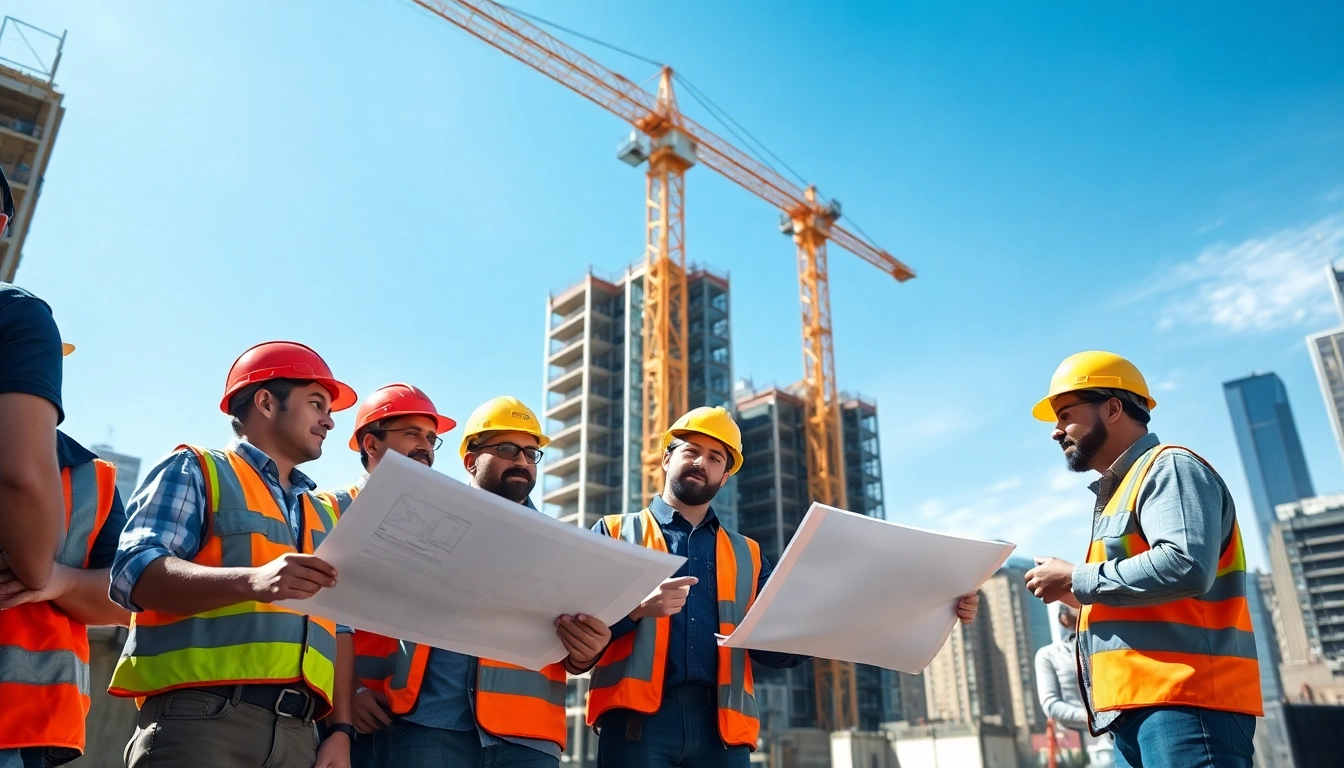 Image illustrating a New York Commercial General Contractor site, highlighting teamwork and urban construction.