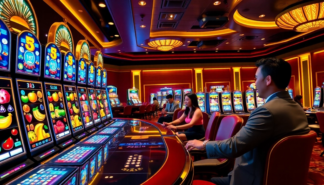 Engage in nổ hũ online gameplay at vibrant, luxurious casino slots filled with excitement.