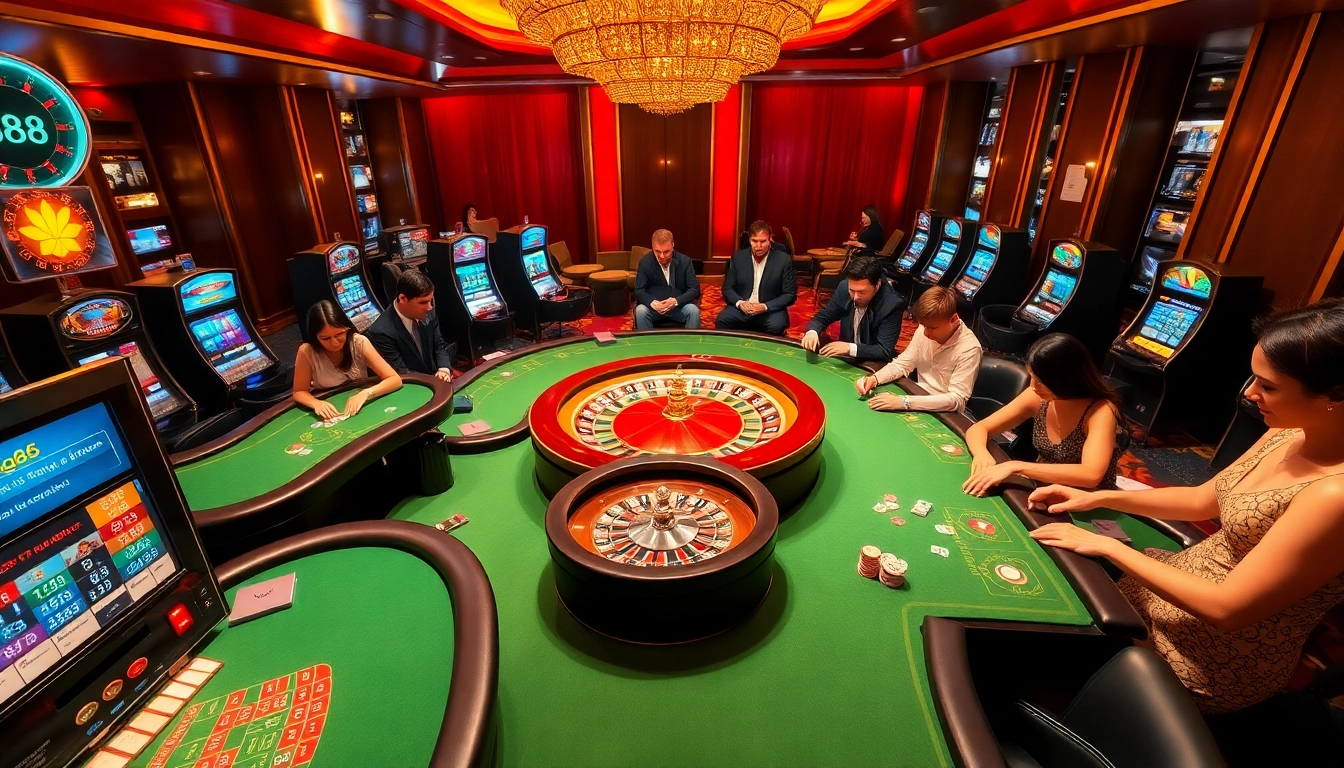 Experience the excitement of gaming at king88 com with vibrant casino scenes.
