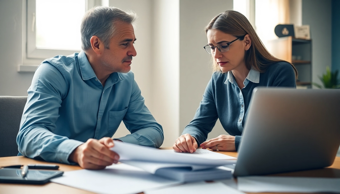 Receive denied insurance claim help Florida during a supportive meeting between an advisor and a client.