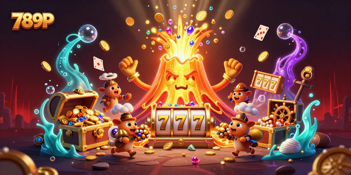 Win big at 789P with thrilling slot games, vibrant casino elements, and treasure-filled explosions!