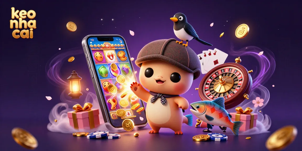 Engage with keo nha cai as baby Nessie and friends enjoy thrilling casino adventures amidst golden coins and vibrant games.